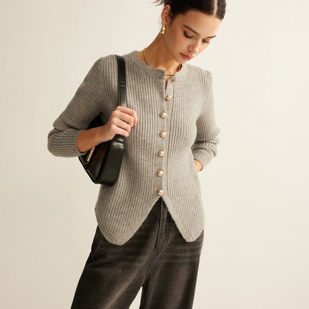 Commense Button Down Split Cardigan - image 2